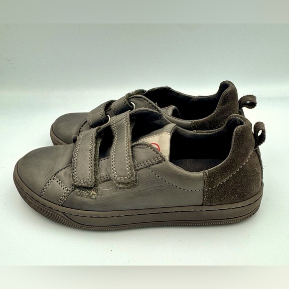 Naturino Sz 31 Dark Grey Boys Leather/Suede Sneakers Velcro Closure, gently used - Picture 2 of 8